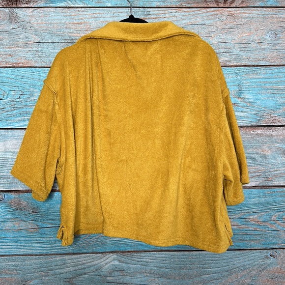Free People Beach Golden Yellow Sweater Top Size Medium - Picture 5 of 5